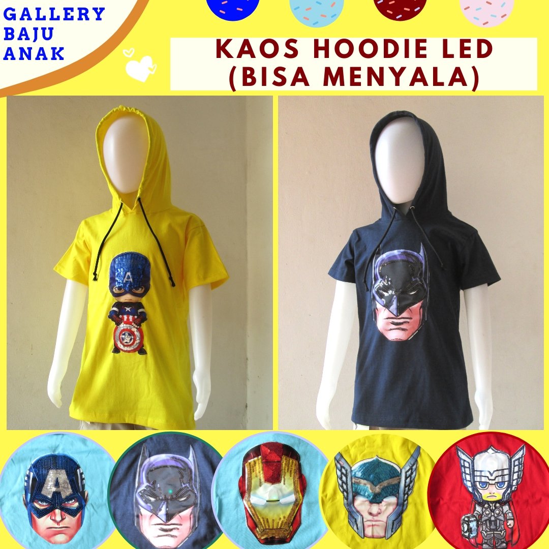 Konveksi Kaos Hoodie LED Anak termurah di Bandung