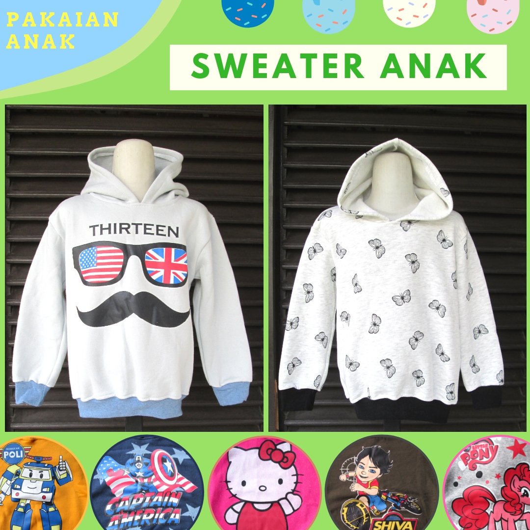 Pusat Grosir Sweater Anak Karakter Murah di Bandung 20Ribu