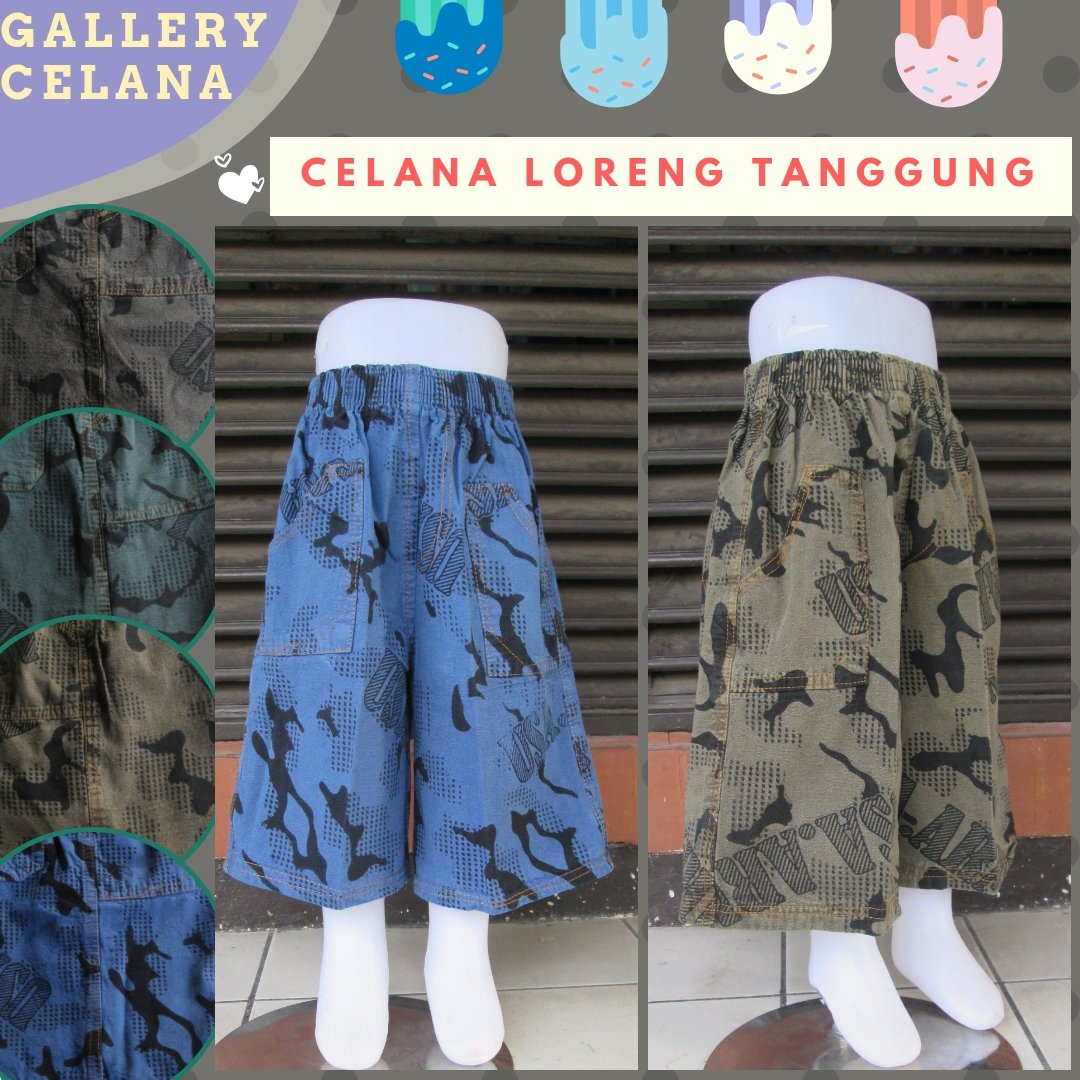Distributor Celana Loreng Anak Tanggung Murah di Bandung 18Ribuan
