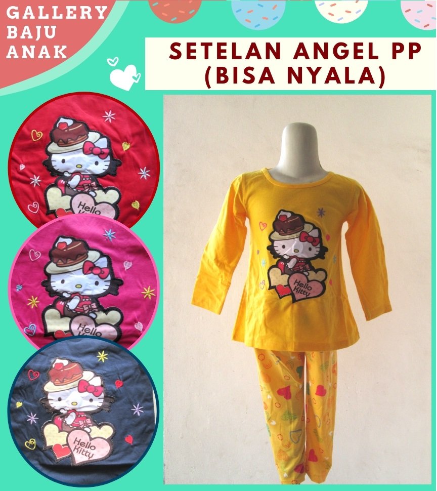 Supplier Setelan Angel LED Lengan Panjang Anak Perempuan Bisa Menyala Murah di Bandung Mulai 33RIBUAN