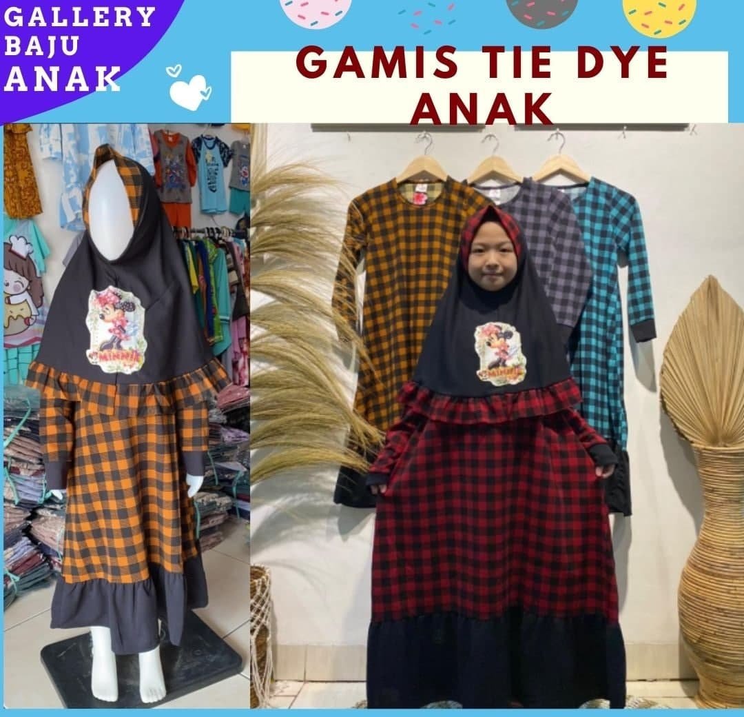 Distributor Gamis Tie Dye Anak Murah di Bandung